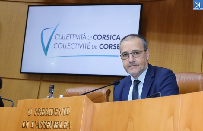 Jean-Guy Talamoni, Presidente di l'Assemblea di Corsica. Photo Michel Luccioni