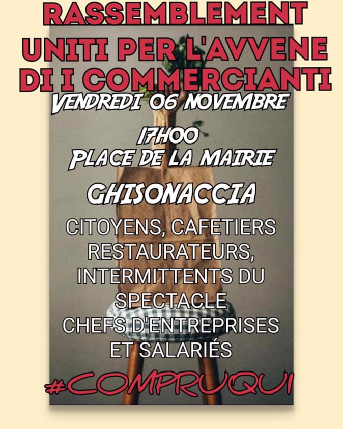 Confinement : L'association des commerçants de Ghisonaccia appelle au rassemblement Confinement : L'association des commerçants de Ghisonaccia appelle au rassemblement