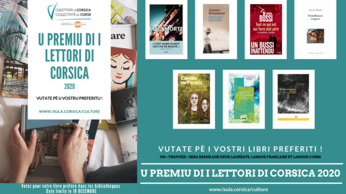 Premiu di i lettori di Corsica 2020 : les lecteurs décernent les prix Premiu di i lettori di Corsica 2020 : les lecteurs décernent les prix
