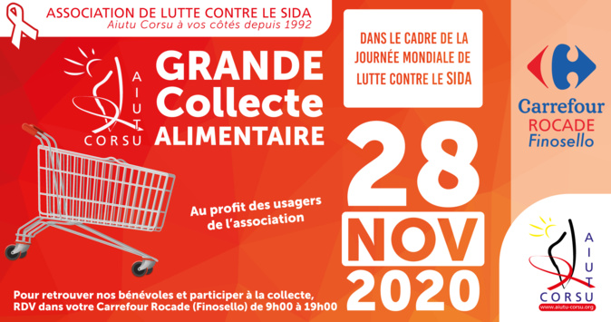 A Ajaccio l'association Aiutu Corsu organise une collecte pour la Journée Mondiale de lutte contre le Sida