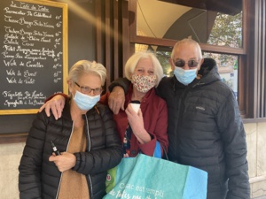 Marcella, Marie et Gilbert tous trois âgés de 70 ans.