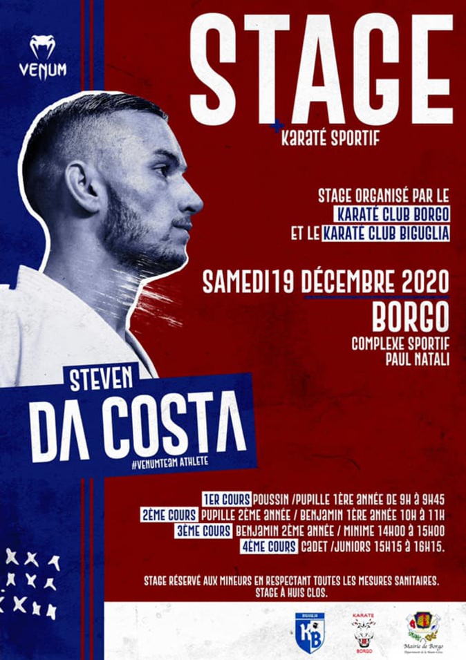 Le cadeau de Noël du champion du monde Steven Da Costa aux karatekas de Biguglia et Borgo Le cadeau de Noël du champion du monde Steven Da Costa aux karatekas de Biguglia et Borgo