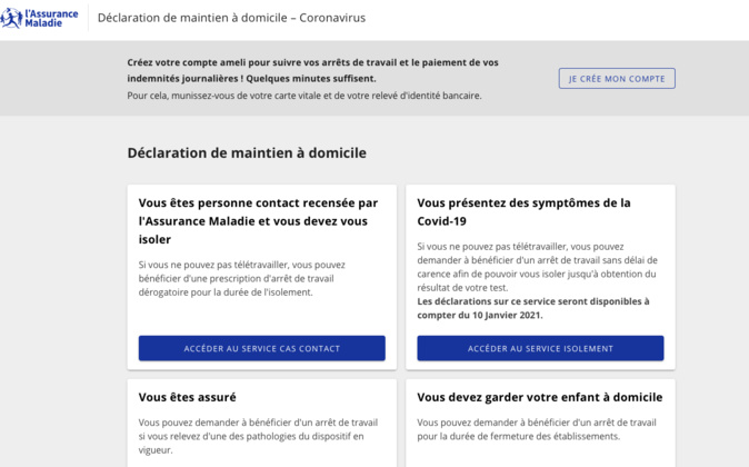 Covid-19 : comment fonctionne l'arrêt de travail immédiat en ligne ? Covid-19 : comment fonctionne l'arrêt de travail immédiat en ligne ?