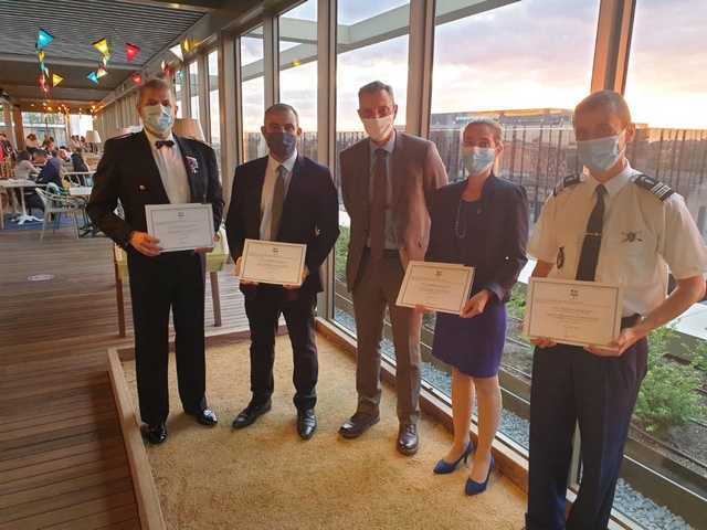 De gauche à droite: Jean-Marc Babut, Sébastien Albertini, Alexandre Fouchard, Émeline Luciani et Etienne Riethmuller