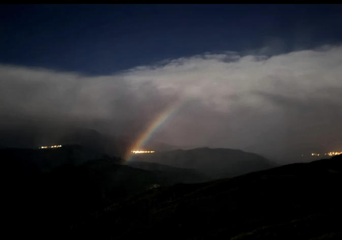 Un arc-en-ciel lunaire observé à Piedicorte-di-Gaggio Un arc-en-ciel lunaire observé à Piedicorte-di-Gaggio