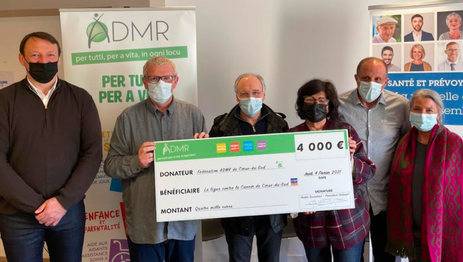 L'ADMR de Corse-du-Sud a fait un don global de 12 000 euros à trois associations L'ADMR de Corse-du-Sud a fait un don global de 12 000 euros à trois associations