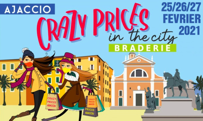 Crazy Prices in the city : une grande braderie à Ajaccio du 25 au 27 février en 