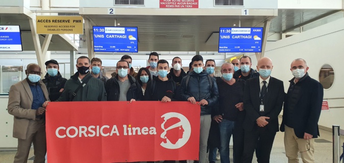 Le "Paglia Orba" immobilisé à Bizerte. Corsica Linea organise la relève des marins Le "Paglia Orba" immobilisé à Bizerte. Corsica Linea organise la relève des marins