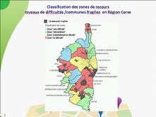 Communes fragiles en région Corse