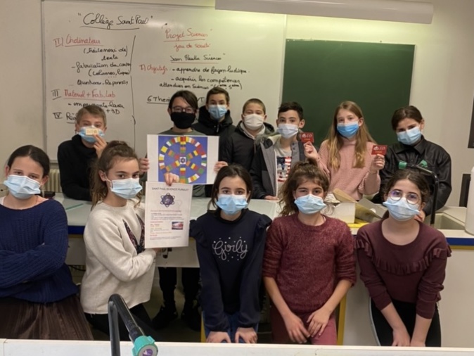 Les élèves du collège Saint-Paul, finalistes du concours CGénial. Photo : Sylvie Brunerie Bazziconi Les élèves du collège Saint-Paul, finalistes du concours CGénial. Photo : Sylvie Brunerie Bazziconi