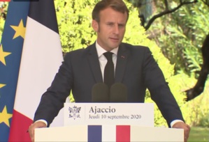 Le président de la République, Emmanuel Macron, à Ajaccio en septembre 2020. Le président de la République, Emmanuel Macron, à Ajaccio en septembre 2020.