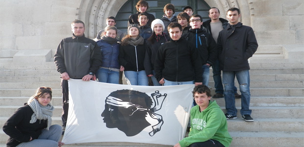 Les élèves du lycée agricole de Borgu sur le "Chemin des Dames" 