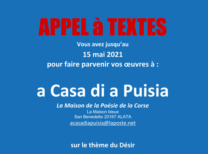 Printemps des poètes : a casa di a puisia lance un appel à textes