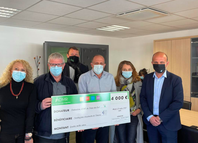 L'ADMR de Corse-du-Sud fait un don de 4000€ à la Fundazione di l’Università di Corsica L'ADMR de Corse-du-Sud fait un don de 4000€ à la Fundazione di l’Università di Corsica