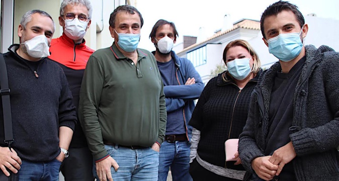 Paul-André Colombani (3e à partir de la gauche) : "dans la région porto-vecchiaise, nous avons, à ce jour, procédé à 10.000 injections entre la première et la deuxième dose