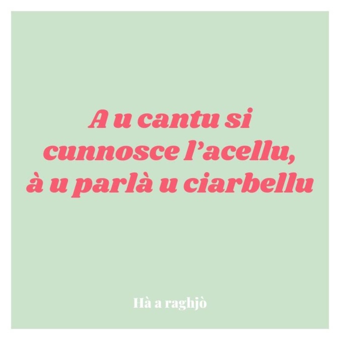 Avec "Hà a Raghjò" Morgane fait renaître les proverbes corses oubliés Avec "Hà a Raghjò" Morgane fait renaître les proverbes corses oubliés