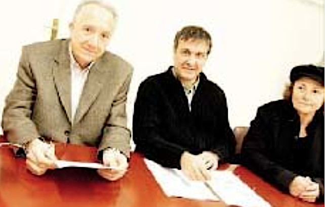 Paule Graziani (à droite) en compagnie de Francis Riolacci et de Michel Stefani (DR)