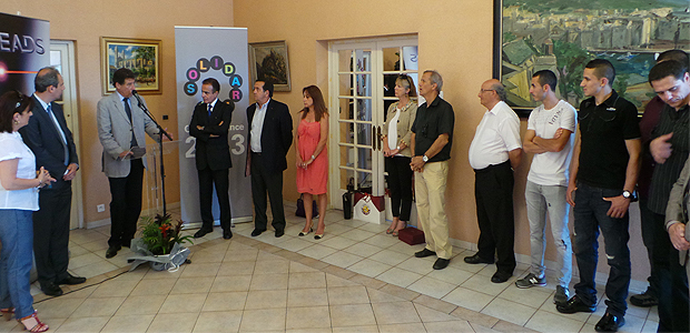 Emile Zuccarelli, maire de Bastia, Paul Giudicelli, adjoint délégué aux Sports de la Communauté d’Agglomération, les présidents Bartoli et Orsatelli ont réservé un accueil chaleureux à l’Ambassadeur du Qatar.