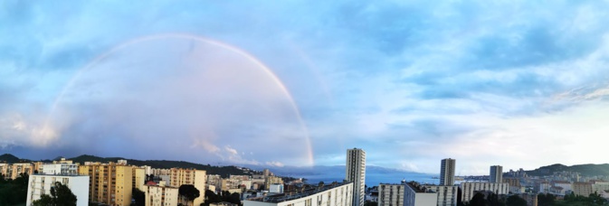 La photo du jour : arc-en-ciel sur la baie d'Ajaccio