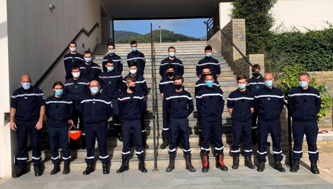 Les jeunes sapeurs-pompiers de Lucciana à la manœuvre