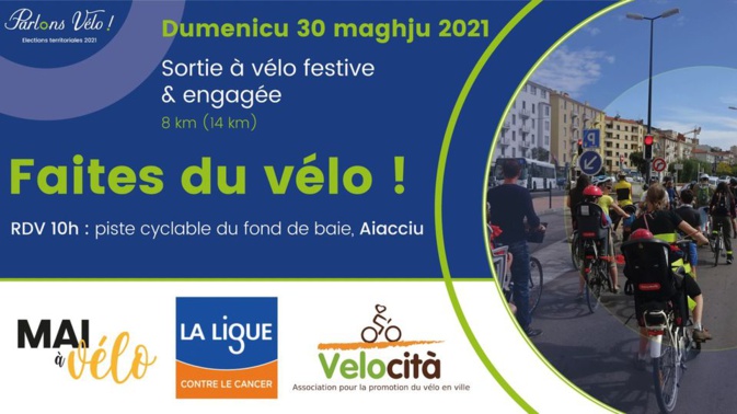 Ajaccio : une sortie à vélo pour interpeller les candidats aux élections territoriales Ajaccio : une sortie à vélo pour interpeller les candidats aux élections territoriales