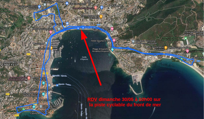 Ajaccio : une sortie à vélo pour interpeller les candidats aux élections territoriales Ajaccio : une sortie à vélo pour interpeller les candidats aux élections territoriales