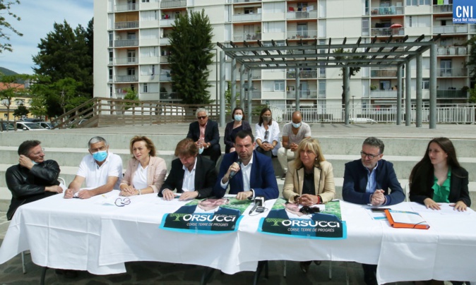 Jean-Charles Orsucci a présenté son programme place Jean Casili à Ajaccio. Photo : Michel Luccioni Jean-Charles Orsucci a présenté son programme place Jean Casili à Ajaccio. Photo : Michel Luccioni