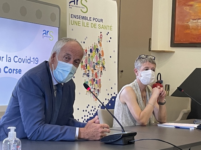 Le préfet de Corse, Pascal Lelarge, et la directrice de l'ARS de Corse, Marie-Hélène Lecenne Le préfet de Corse, Pascal Lelarge, et la directrice de l'ARS de Corse, Marie-Hélène Lecenne