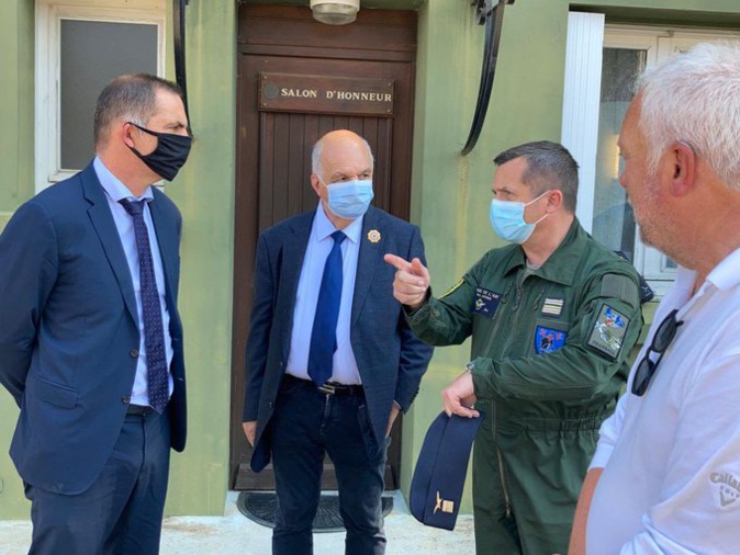 Le président du Conseil exécutif, Gilles Simeoni, à la base de Sulinzara. Le président du Conseil exécutif, Gilles Simeoni, à la base de Sulinzara.