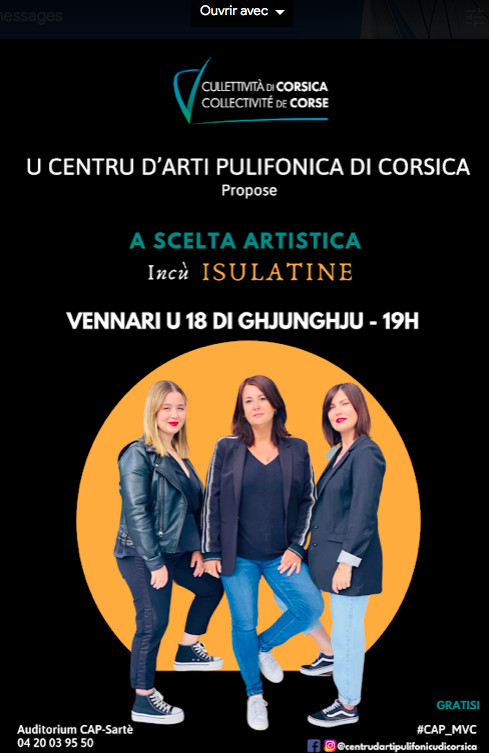 Le groupe Isulatinne en concert à Sartène ce 18 juin