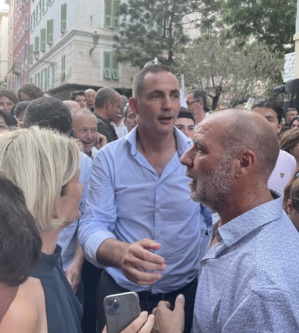 Gilles Simeoni à l'annonce de sa victoire. Photo CNI.