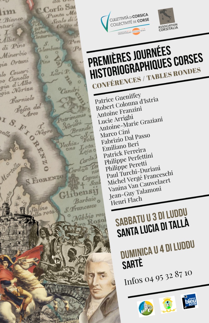 Santa Lucia di Tallà - Sartène : les premières journées historiographiques corses c'est ce weekend Santa Lucia di Tallà - Sartène : les premières journées historiographiques corses c'est ce weekend