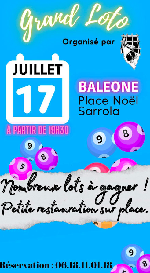 Baleone : L’Associu Sulidarità organise un grand loto pour les prisonniers politiques