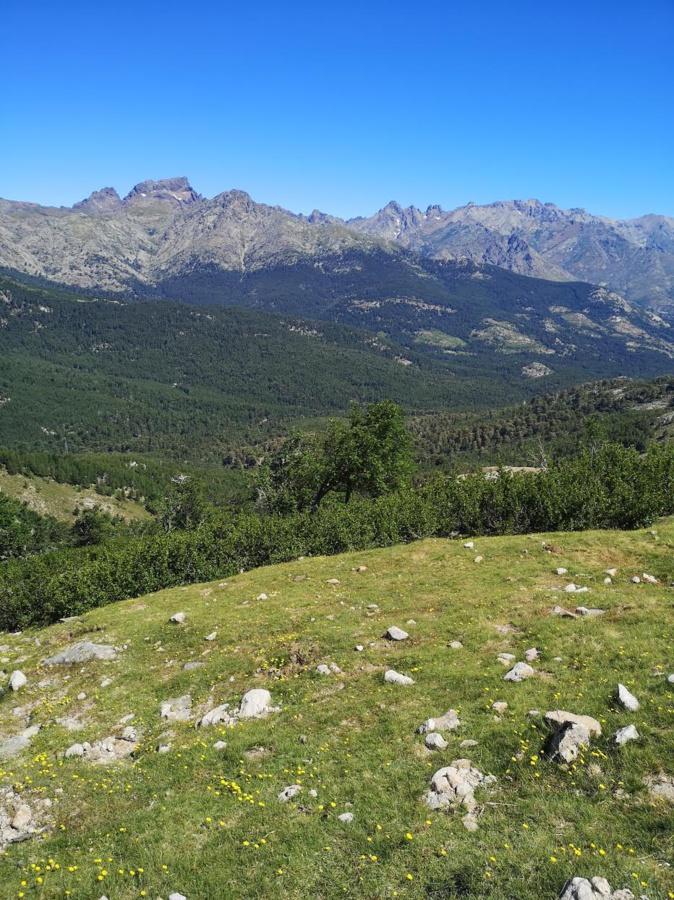 L'ascension depuis le col de Verghio vers le Lac de Ninu offre une vue époustouflante sur le toit de la Corse dont la majestueuse Paglia Orba. (Stéphanie Ingram)