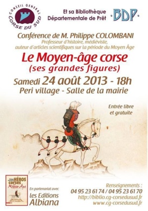 Peri : Conférence sur le thème du Moyen-âge corse et ses grandes figures