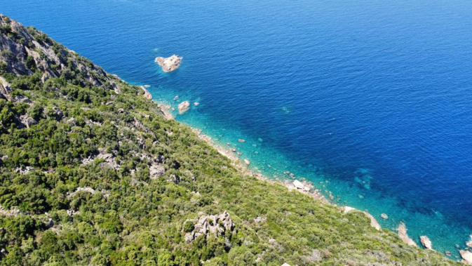 Entre Porto et Piana : un beau dégradé de bleu (omega2a81)