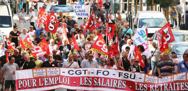 Réformes des retraites : 500 personnes dans la rue à Bastia