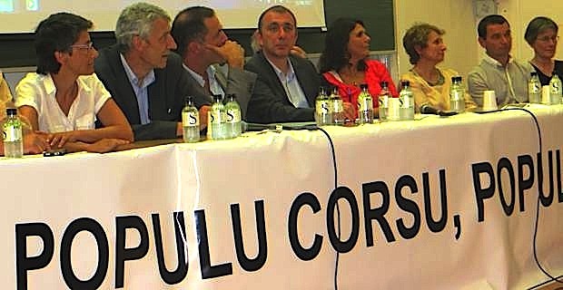 Les 11 élus territoriaux de Femu a Corsica.