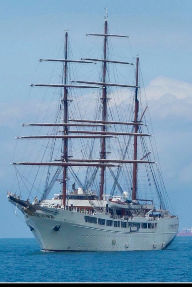 Le Sea Cloud II entre Bonifacio et Bastia