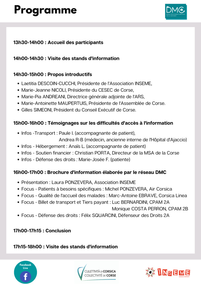 Déplacements médicaux sur le continent : une journée d’échanges le 10 septembre à Ajaccio Déplacements médicaux sur le continent : une journée d’échanges le 10 septembre à Ajaccio