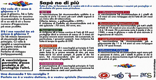 Corse-du-Sud : Un calendrier vaccinal en langue corse