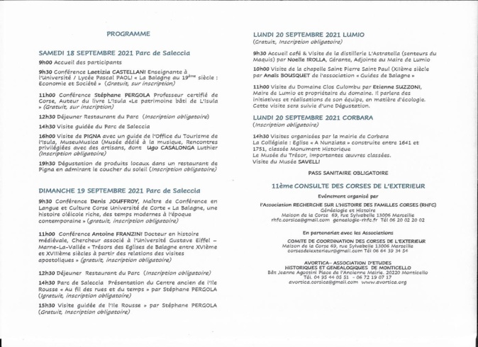 "Recherche sur l’histoire des familles corses" : trois jours de rencontres en Balagne "Recherche sur l’histoire des familles corses" : trois jours de rencontres en Balagne