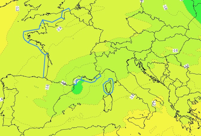 Une poche d'air froid en altitude (goutte froide) donnera un temps instable en méditerranée. Une poche d'air froid en altitude (goutte froide) donnera un temps instable en méditerranée.