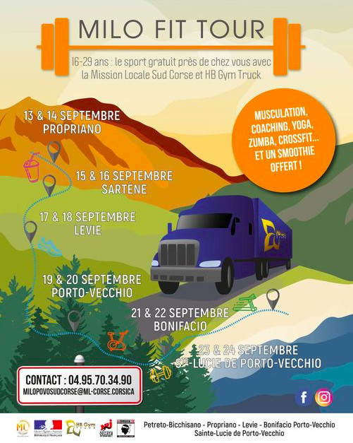 Avec le Gym Truck, la Mission Locale Sud Corse se déplace à la rencontre des jeunes 