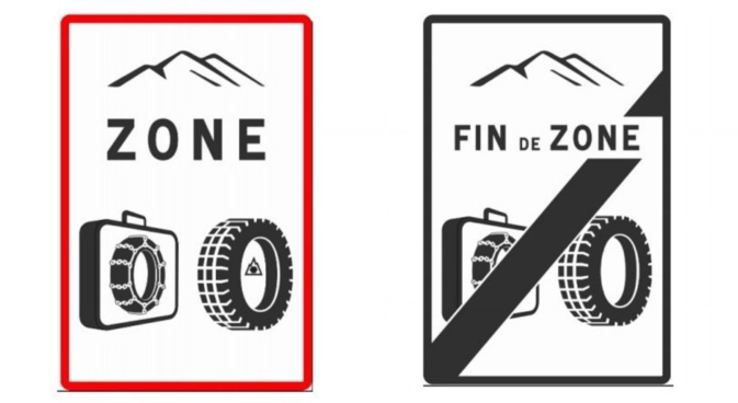 Le nouveau panneau bientôt apposé sur les routes de montagne Le nouveau panneau bientôt apposé sur les routes de montagne