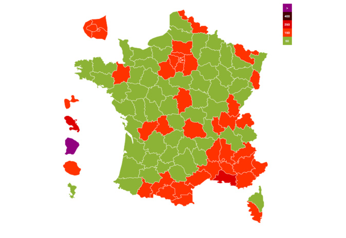 Capture écran site Covid Tracker Capture écran site Covid Tracker