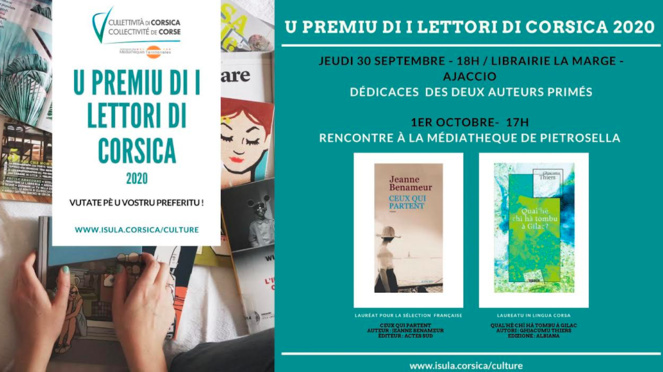 Ajaccio : les lauréats du  Prix des lecteurs de Corse 2020 à la libraire La Marge