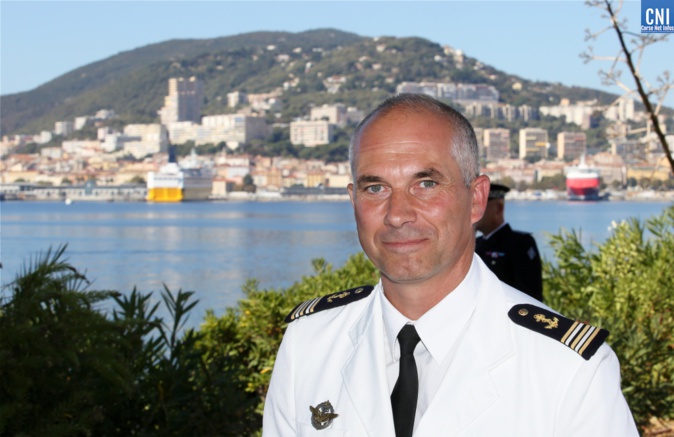 Le capitaine de frégate Grégoire Chavignot a pris ses fonctions de commandant de la base navale d’Aspretto et de la Marine en Corse -  Photos Michel Luccioni