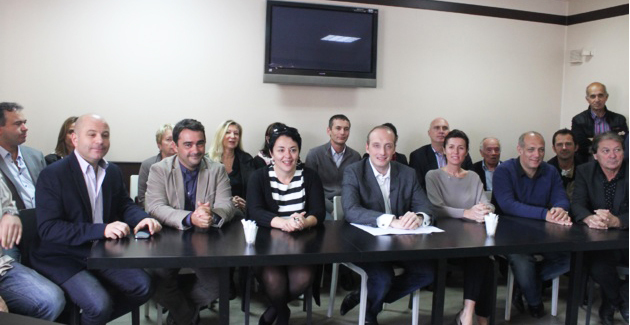 Laurent Marcangeli et toute son équipe