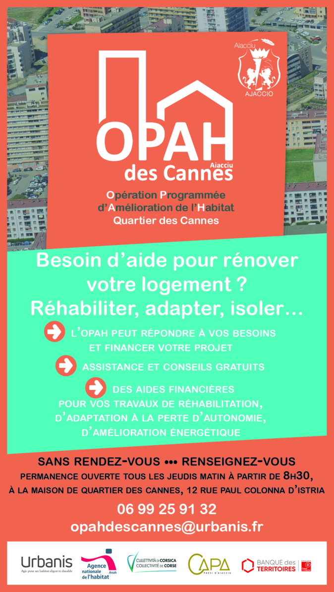 Quartiers Cannes-Salines à Ajaccio : comment rénover son logement avec l’OPAH ?